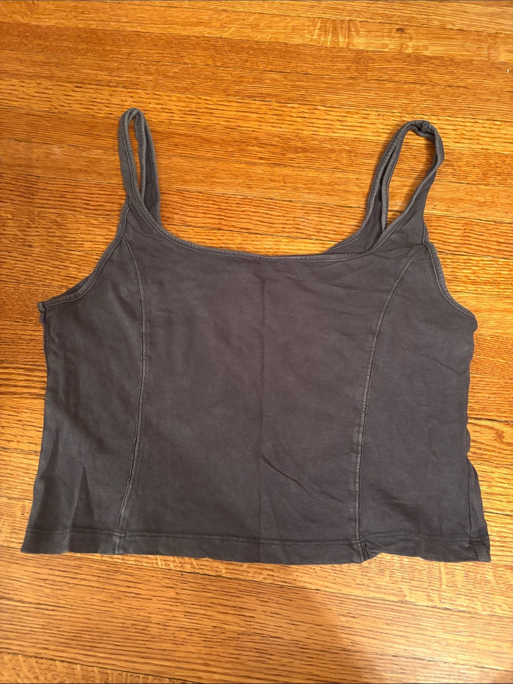Women's Charcoal Gray Tank Top - Classic Crop Camisole
